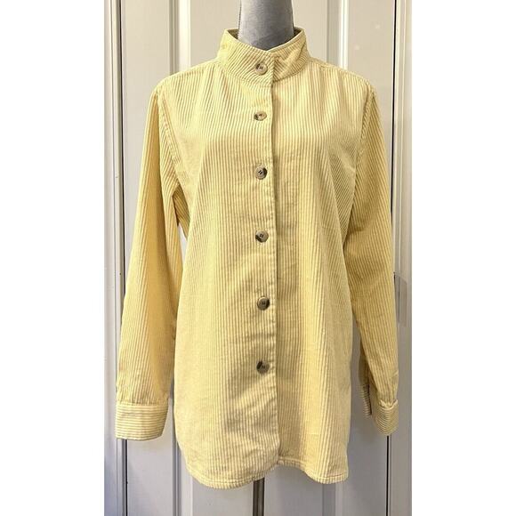 Chadwicks Tops - Chadwicks Women’s High Neck Corduroy Shacket Jacket L LS Button Up Cottage